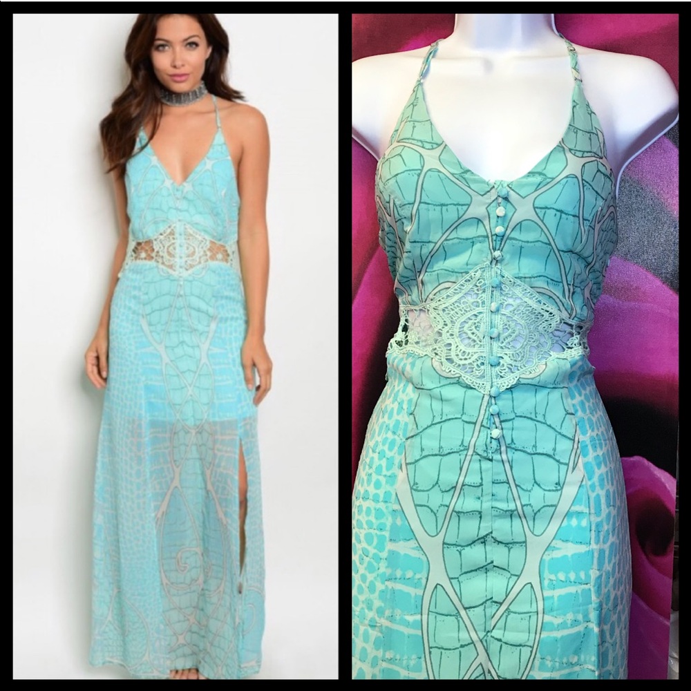 ❣️ Sale was $50 down sizing ❣️ lace unique maxi dress